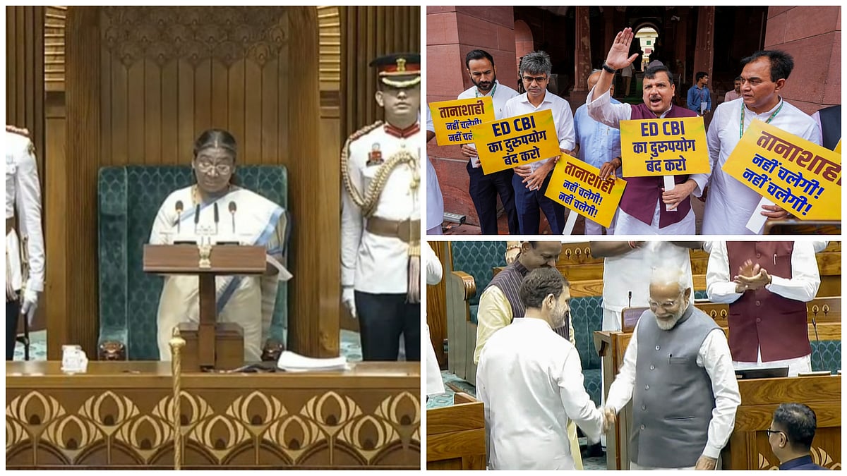 X/DD and PTI : President Droupadi Murmu addressed Parliament on Thursday