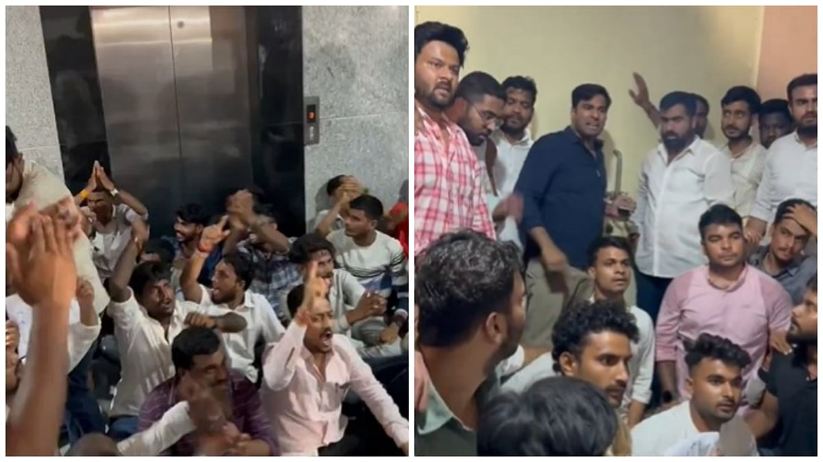 Members of NSUI today held a protest demonstration at National Testing Agency (NTA) office in Delhi calling for a ban on the agency  - X/ANI