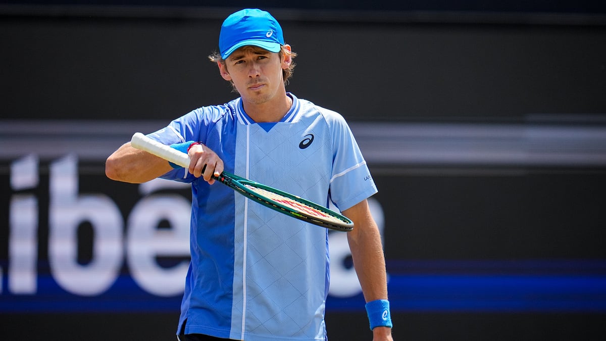 Alex de Minaur in action on Saturday