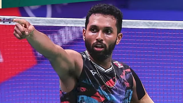 Photo: File : HS Prannoy will compete at the Paris Olympic Games 2024 in July-August. 