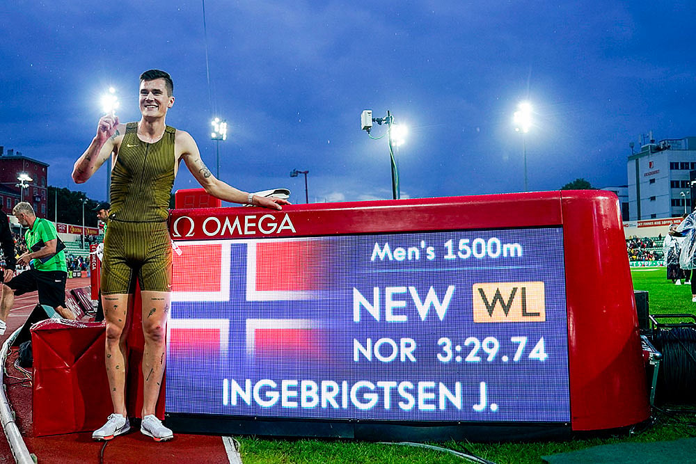 Photo: Beate Oma Dahle/NTB Scanpix via AP : Norway's Jakob Asserson Ingebrigtsen