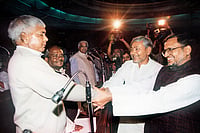 Aiming For A 10th Term: Nitish Kumar Wants To Remain Bihar's Un-Interrupted Leader File Photo : One man, many roles: Nitish Kumar with Lalu Yadav and Sushil Modi
