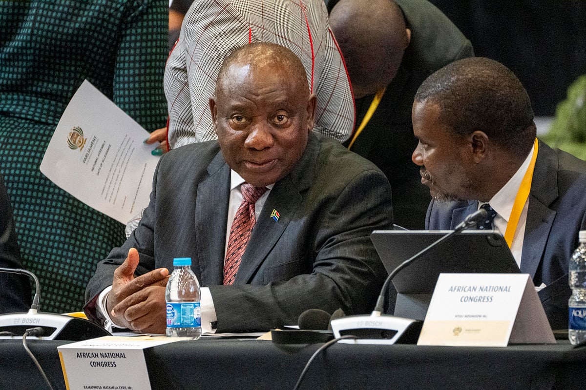 AP : South African President Cyril Ramaphosa. 