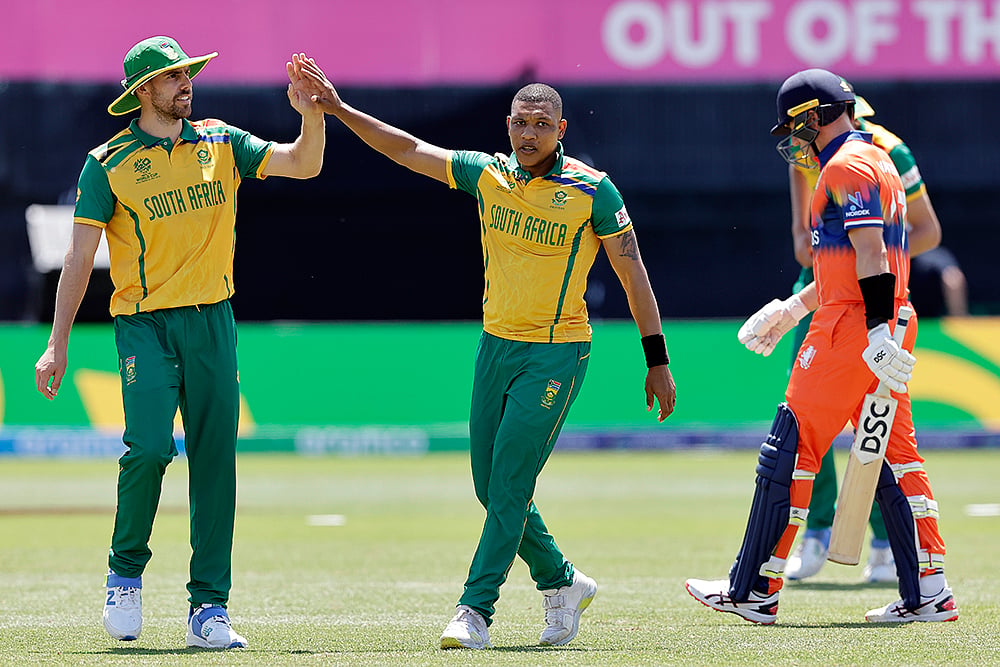 Photo: AP/Adam Hunger : T20 Cricket WCup 2024 Netherlands South Africa