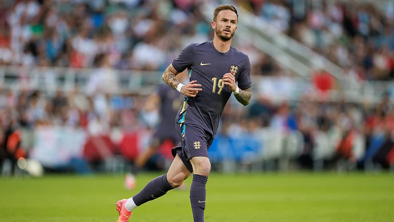 James Maddison in action against Bosnia and Herzegovina. - null