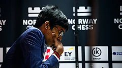 The 18-year-old R Praggnanandhaa defeated world number one Magnus Carlsen twice at Norway Chess 2026. - Stev Bonhage/Norway Chess