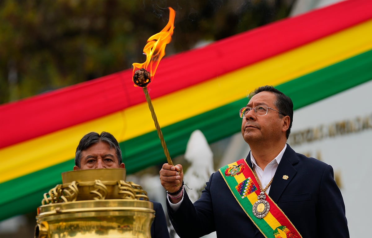 Juan Karita/AP : Bolivian President Luis Arce