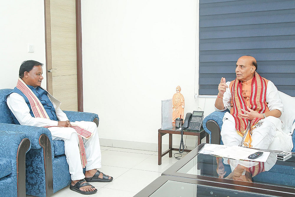 Mohan Charan Majhi and Rajnath Singh