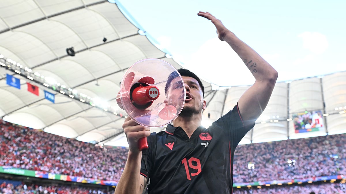 Mirlind Daku has been banned by UEFA for his role in offensive chanting after Albania's draw with Croatia. - null