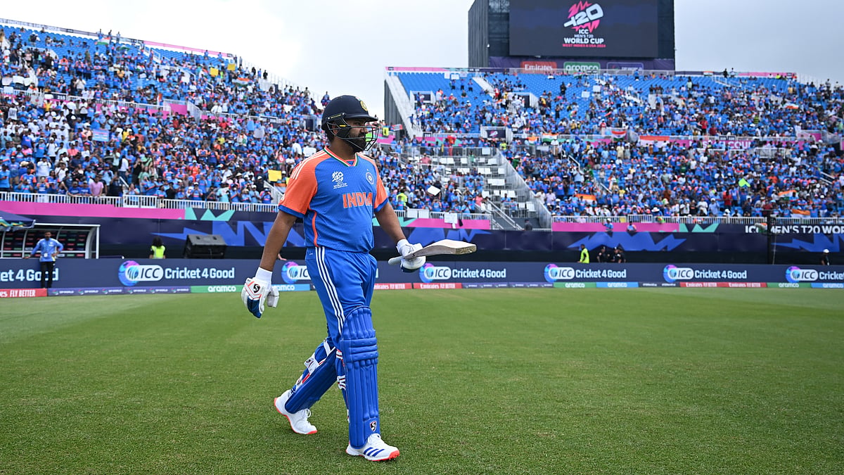 Rohit Sharma retired hurt against Ireland for India on Wednesday. - null