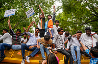 ABVP Protests Outside NTA Office Over NEET-UG Cancellation Photo via Ravi Choudhary (PTI) : Representational Image