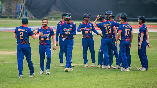 File photo of the Nepal national cricket team. 