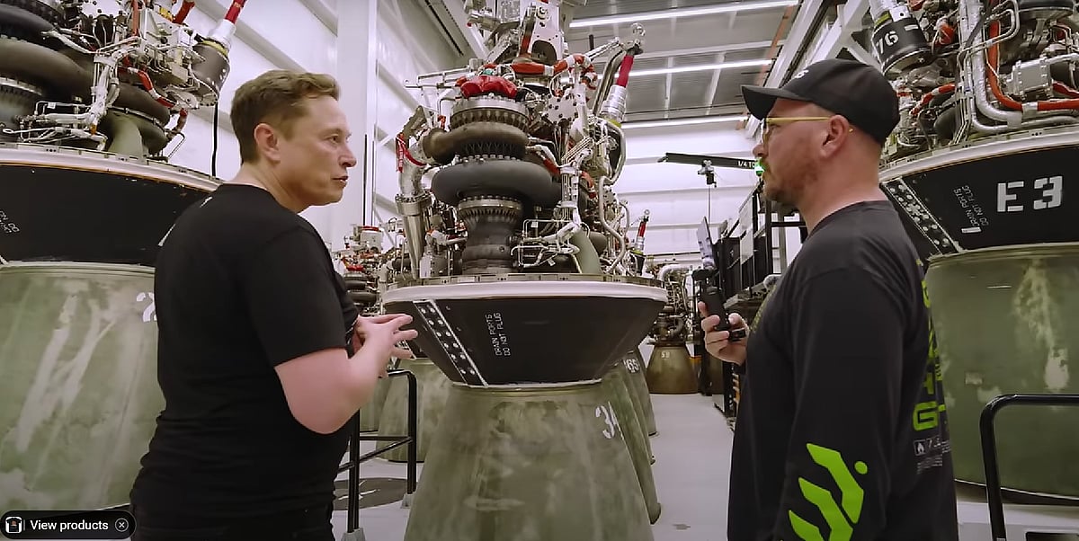 Screengrab from Tim dodd's Youtube video 