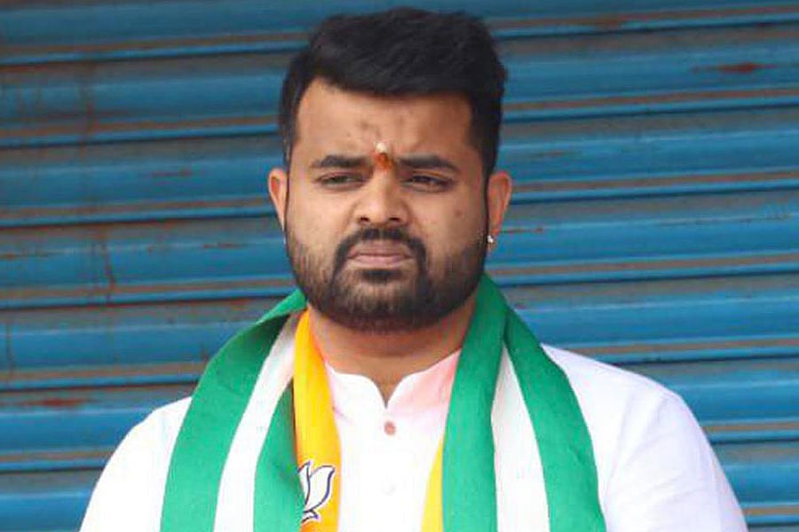 PTI : The expelled JDS leader Prajwal Revanna |