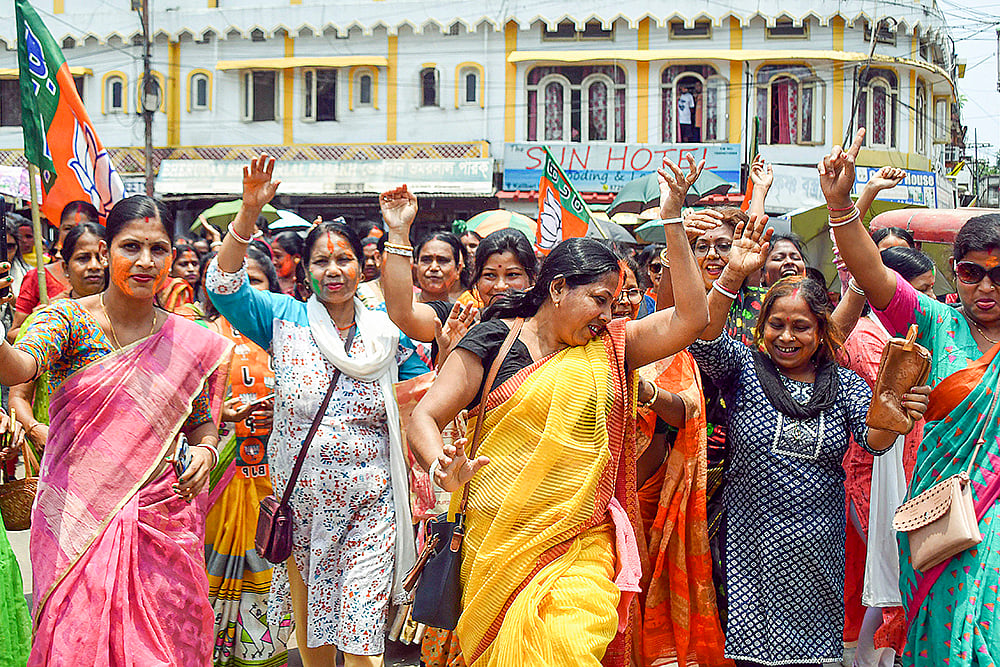 Tripura BJP workers celebration