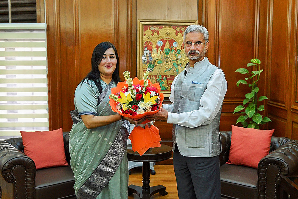 EAM S Jaishankar with BJP MP Bansuri Swaraj