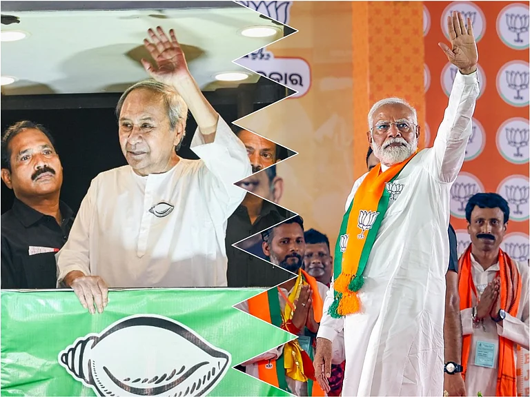 Five-time Odisha CM Naveen Patnaik (L). Prime Minister Narendra Modi. - PTI