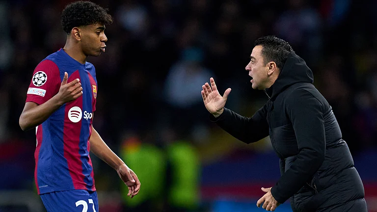 Lamine Yamal broke through under Xavi at Barcelona in the 2023-24 season. - null