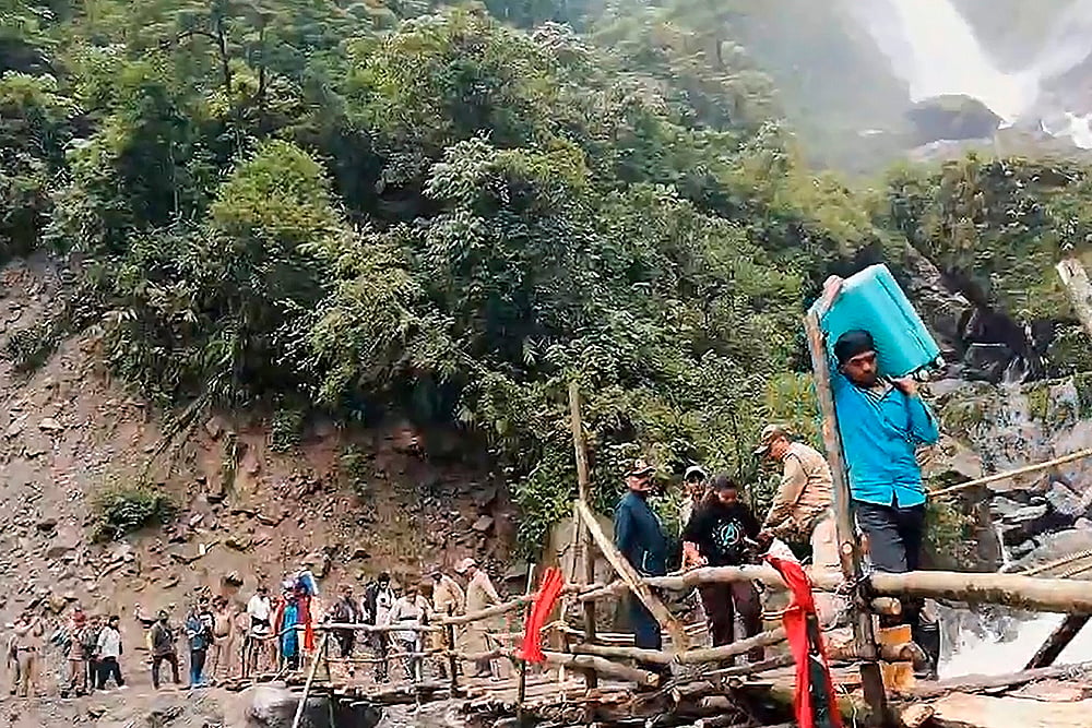 Sikkim landslide evacuation 2024 pics_2