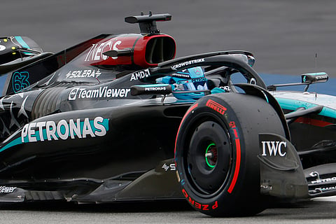 Mercedes driver George Russell of Britain