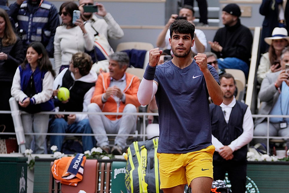 | Photo: AP/Thibault Camus : French Open Tennis: Carlos Alcaraz vs Felix Auger-Aliassime