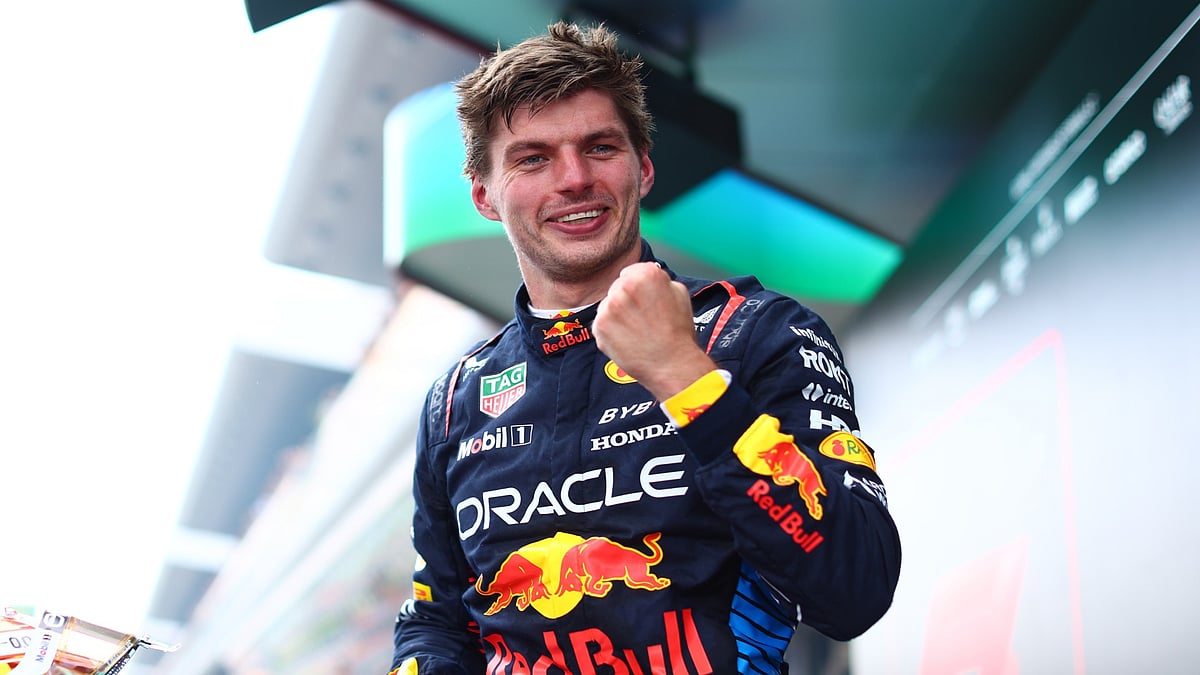 Max Verstappen after winning the Spanish Grand Prix.