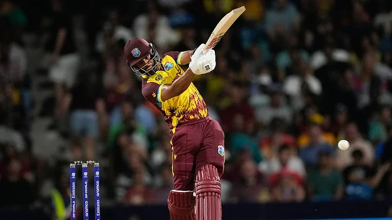 Shai Hope bats, WI vs USA, ICC T20 World Cup 2024, AP photo