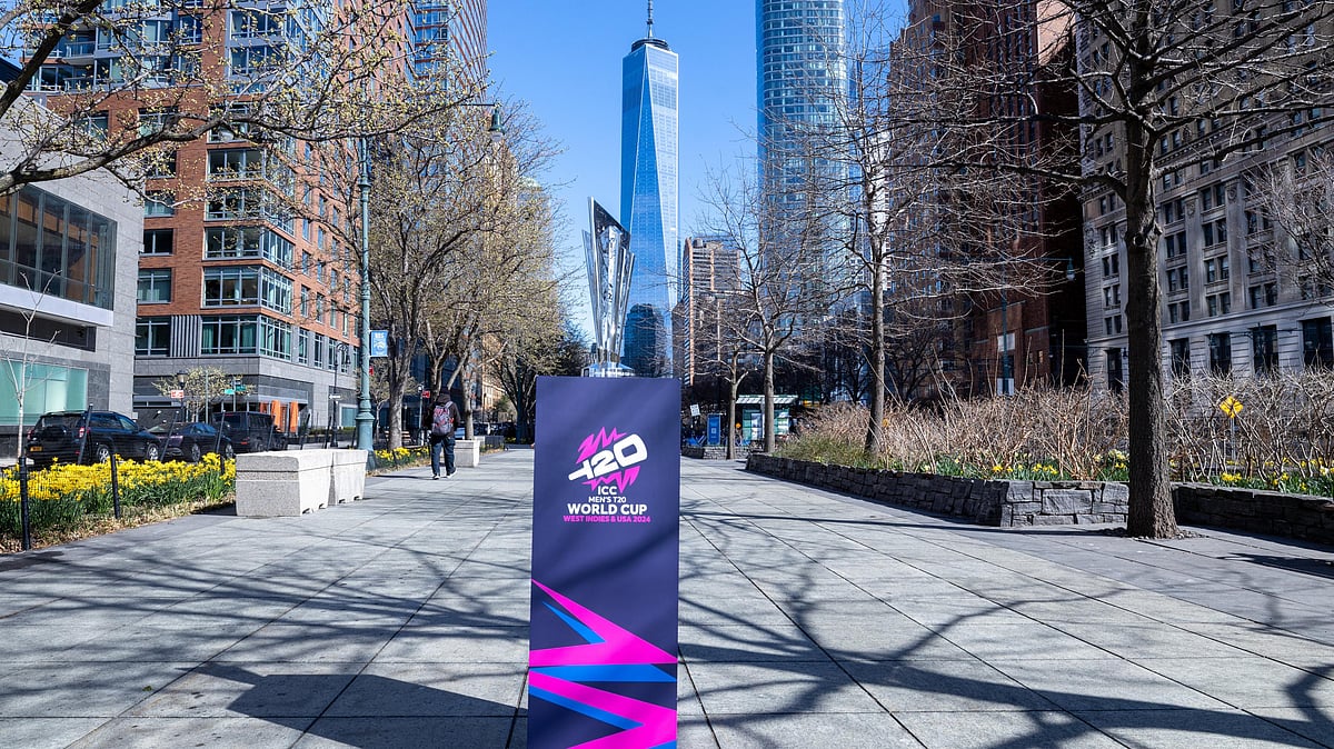 X | T20 World Cup  : The trophy of the 2024 ICC Men's T20 World Cup. 
