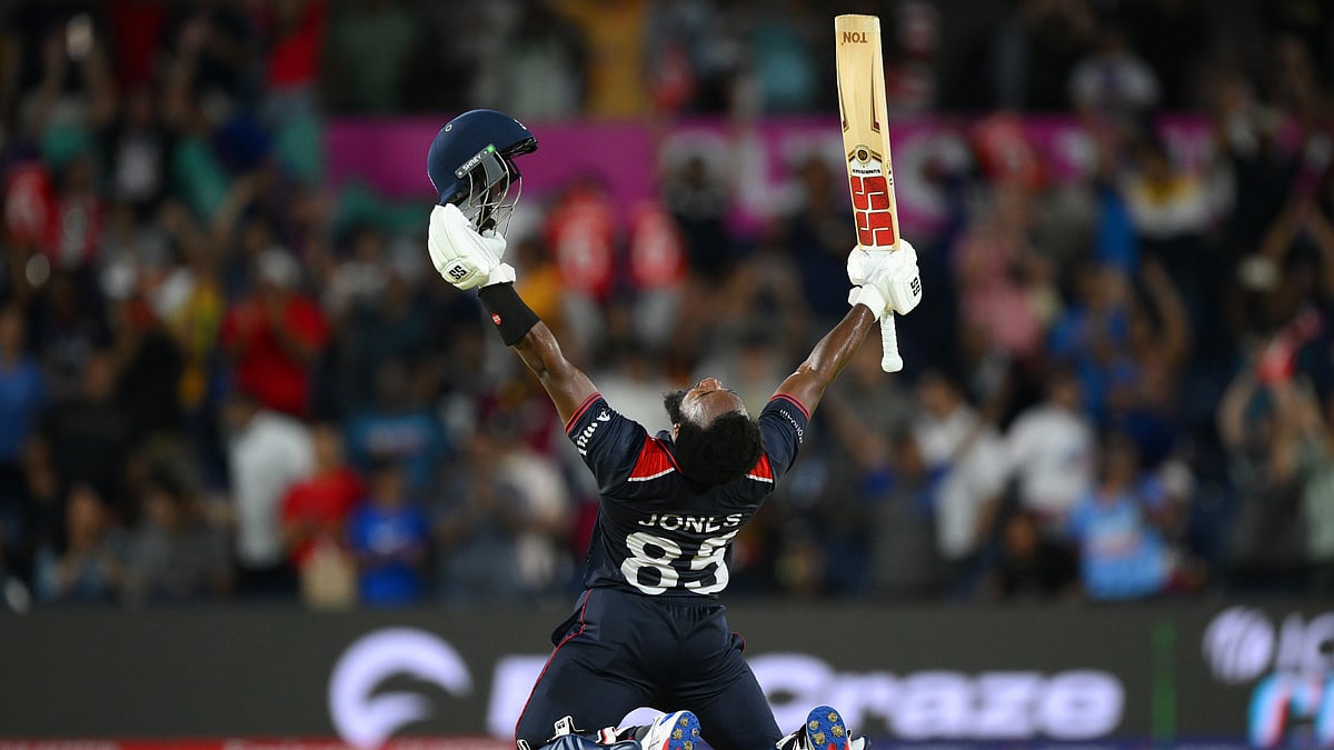 Aaron Jones powered the United States to their first-ever T20 World Cup win. - null