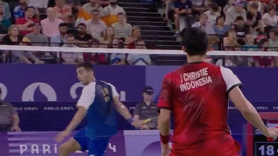 Lakshya Sen vs Jonatan Christie. - X/@Vinayakam