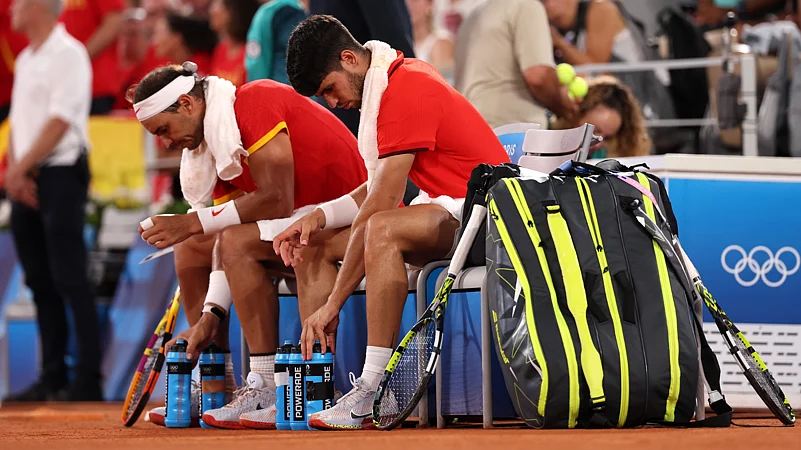 Rafael Nadal and Carlos Alcaraz