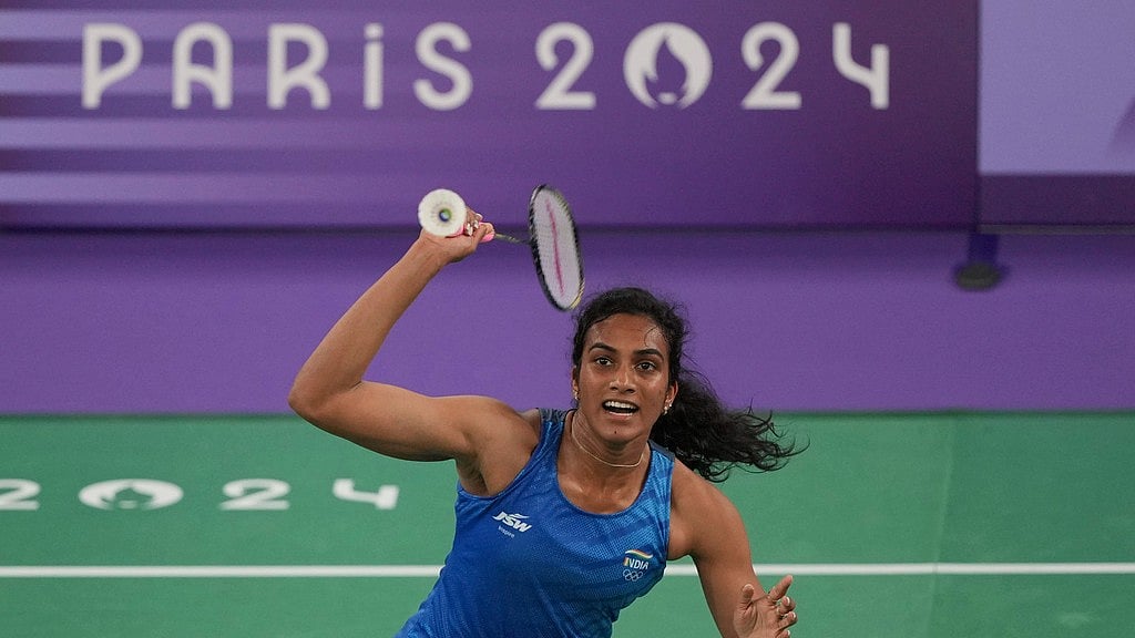 PV Sindhu vs Kristin Kuuba, Paris Olympic Games 2024, AP Photo