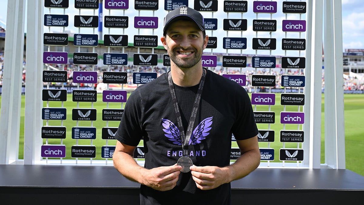 Wood with his Player of the Match medal
