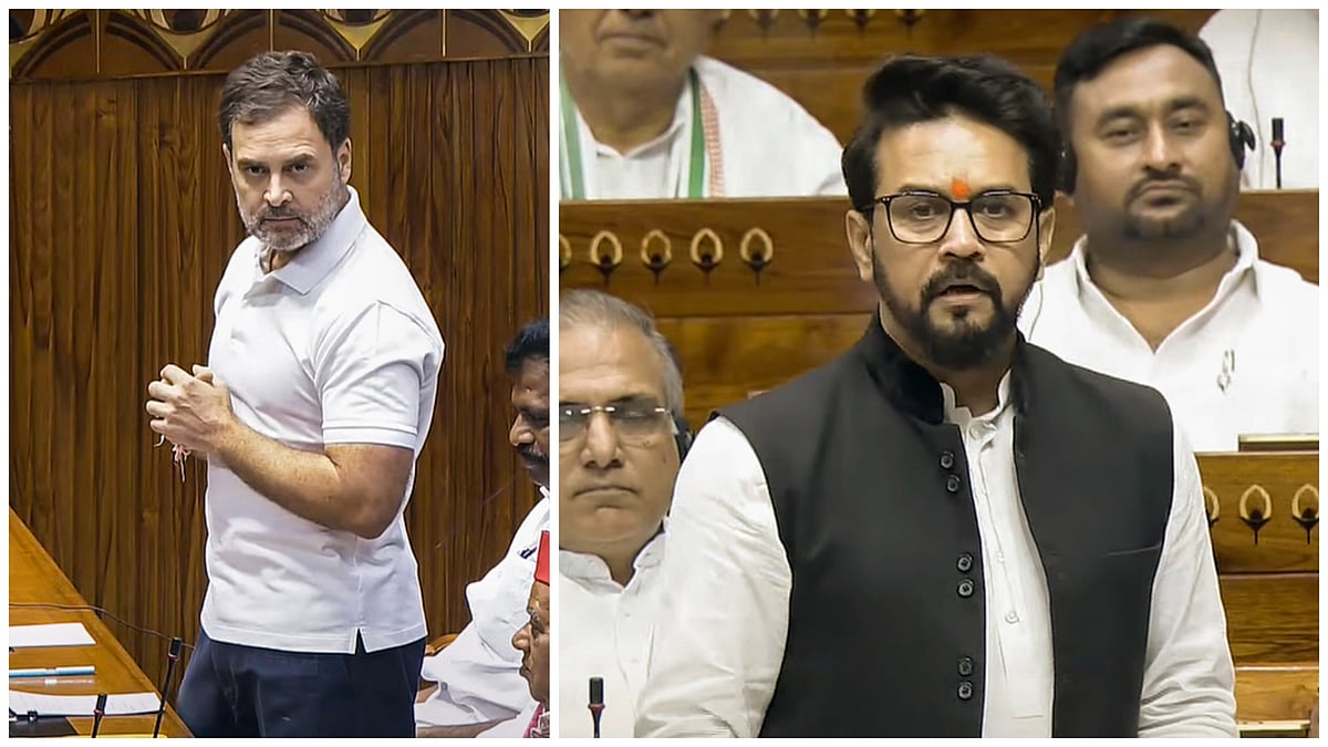 File Photo : L: Congress leader and MP Rahul Gandhi | R: BJP leader and MP Anurag Thakur