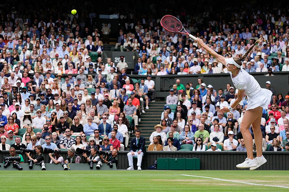 2024 Wimbledon tennis Elena Rybakina vs Elina Svitolina photo gallery_4