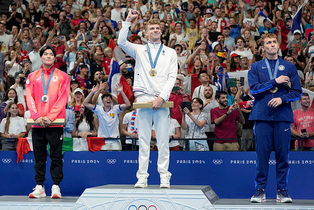 2024 Paris Summer Olympic Games 2024, Day 2_Gold medalist Leon Marchand in swimming