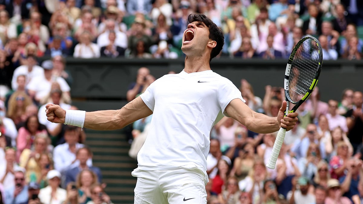 Carlos Alcaraz is through to the Wimbledon final.