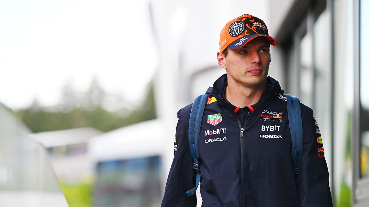 Max Verstappen pictured ahead of Friday's first practice session