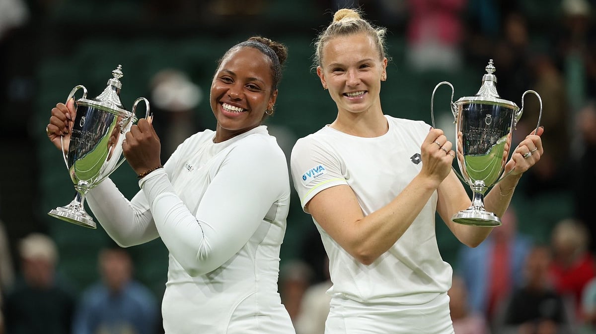 Katerina Siniakova and Taylor Townsend are the Ladies’ Doubles Champions. - null