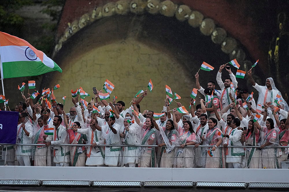 Indian athletes at Paris Olympics 2024 Opening Ceremony_6