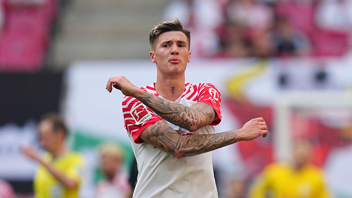Benjamin Sesko in Leipzig colours