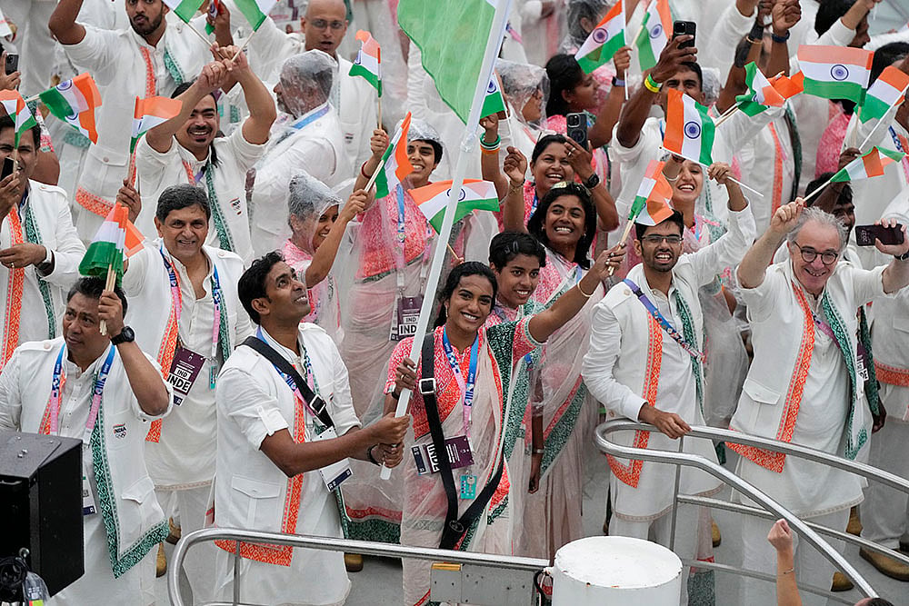 Indian athletes at Paris Olympics 2024 Opening Ceremony_2