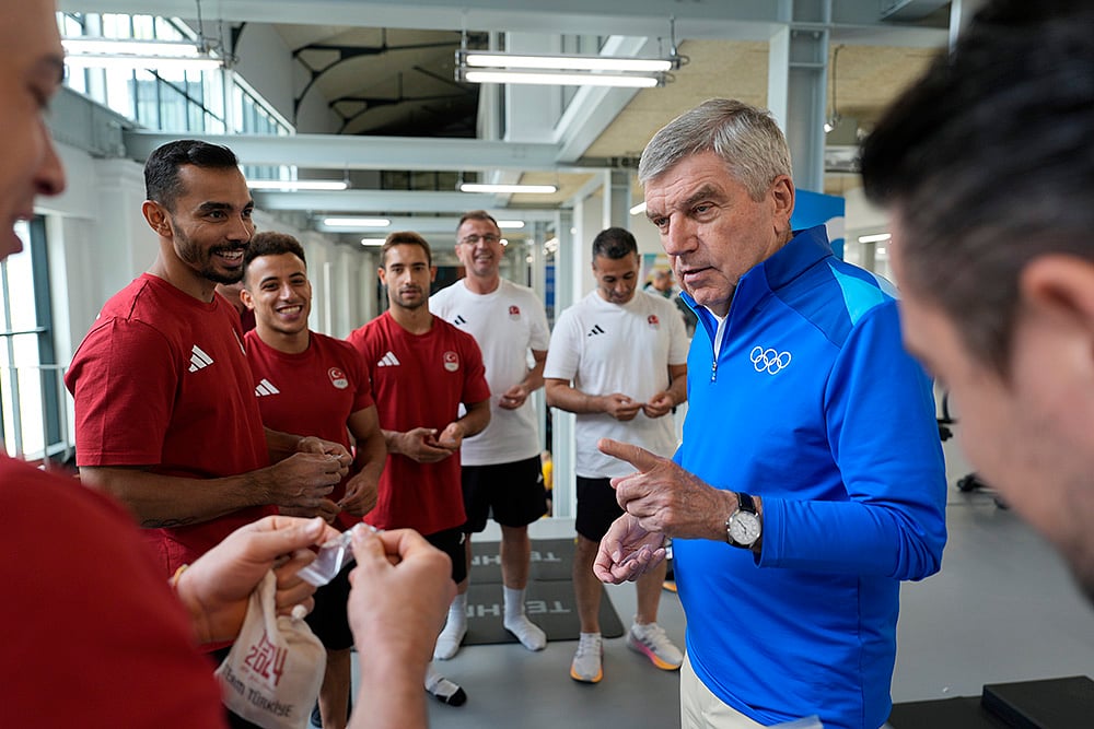 Turkey mens artistic gymnastics team at the 2024 Paris Olympic Village_1