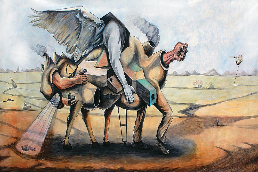 Photo: Experimenter : A Plight of Hardship II (2021): Artwork by Prabhakar Pachpute