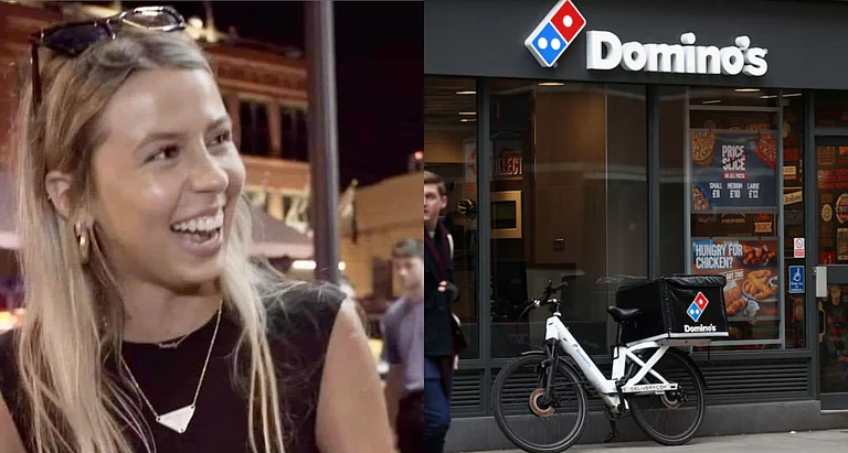 Dominos under fire due to 'Hawk Tuah' reference in social media advertisement. - X | Reuters