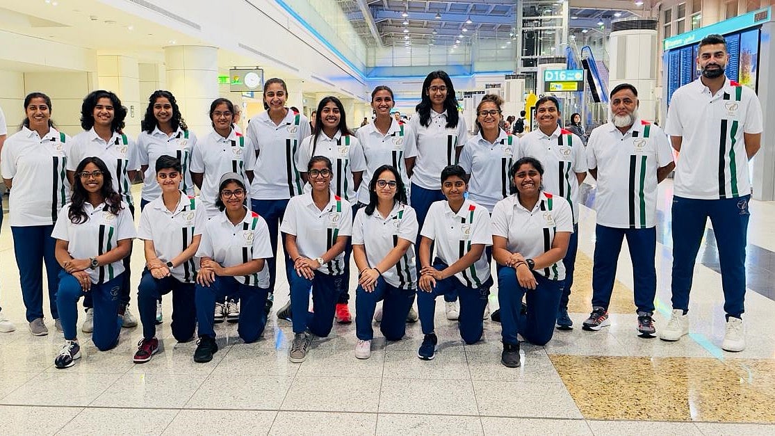 The United Arab Emirates women's cricket team departs for Dambulla for the upcoming Asia Cup 2024. - X/UAE Cricket Official