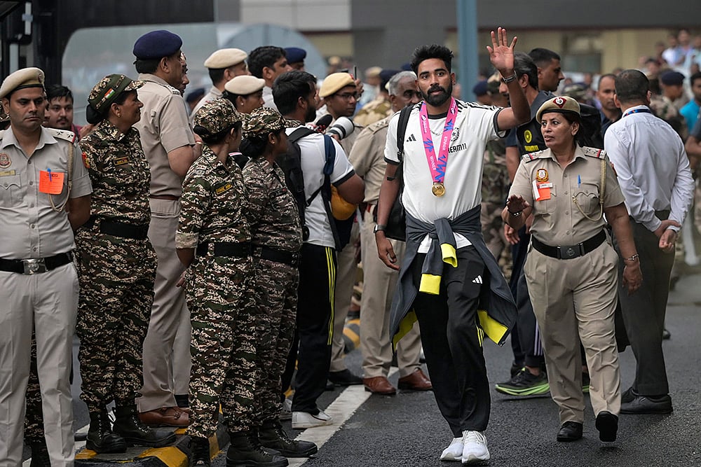 Indian Cricket Team - Mohammed Siraj India Arrival