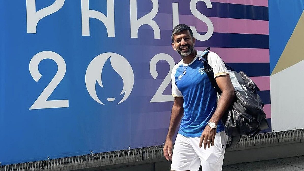 Photo: X  : Rohan Bopanna at Paris Olympics