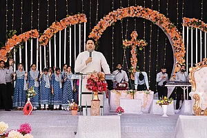 Photo: Tribhuvan Tiwari : The Pastor and His Flock: Pastor Ankur Narula at a prayer meeting