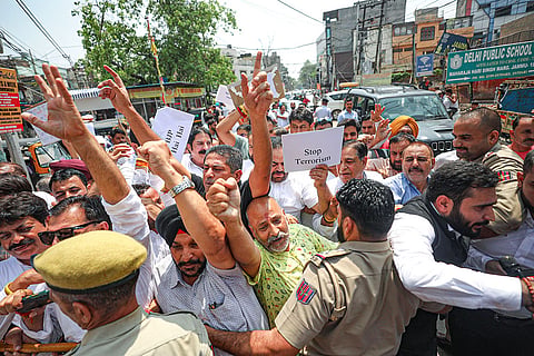 Congress protest in Jammu